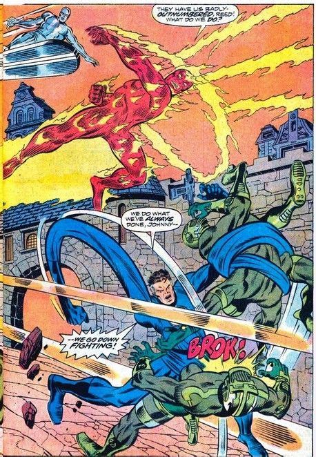While in battle, the team discovered that they not only had enhanced powers but some new ones as well. Fantastic Four and Silver Surfer | Silver surfer, Comic ...