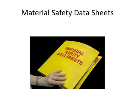 What does msds stand for? PPT - Material Safety Data Sheets PowerPoint Presentation ...
