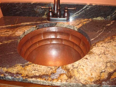 See the average copper countertop cost in your town. Granite top on bathroom vanity with copper sink bowl ...