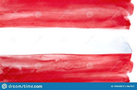 Maybe you would like to learn more about one of these? Flag Of Austria Watercolour Illustration. Horizontal ...