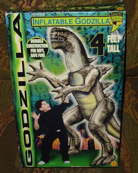 Www.godzilla1998.blogspot.com the most awesome 1998 godzilla collection ever, i am still slowly building my memorabilia. Vintage 4 foot Inflatable Godzilla 1998 New in Box Blow-up ...
