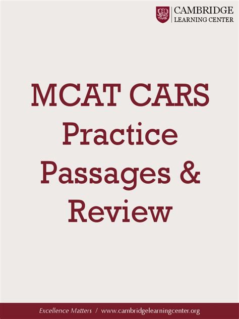 The mcat (medical college admission test) is offered by the aamc and is a required exam for admission to medical schools in the usa and canada. MCAT+CARS+Practice+Passages+&+Review | Pitch (Music ...