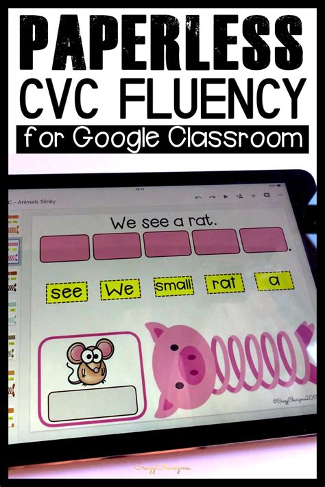 Cvc words are considered the simplest words for emerging readers to decode. CVC Word Sentences for Google Classroom | Distance Learning | Google classroom, Smart board ...