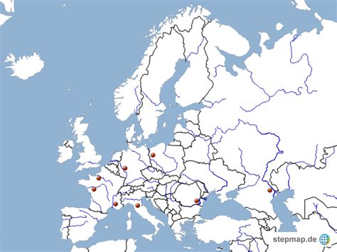 The german speaking world lessons tes teach. StepMap - Europakarte mit Flüssen - Landkarte für Deutschland