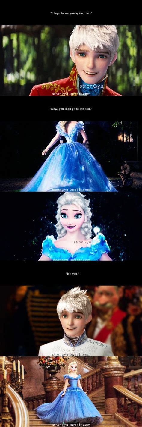 Maybe give them a princess makeover too! Elsa as CinderElsa (Cinderella) and Jack Frost as Prince ...