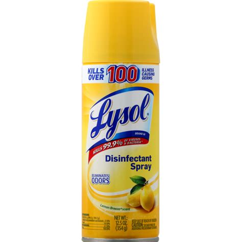 Kill coronavirus germs with lysol disinfectant spray. Lysol Disinfectant Spray, Lemon Breeze Scent (12.5 oz ...