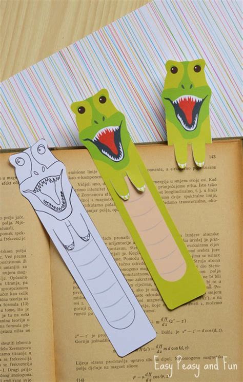 Or grab these fierce dinosaur coloring pages ! Printable Dinosaur Bookmarks | Bookmarks kids, Coloring bookmarks, Dinosaur crafts