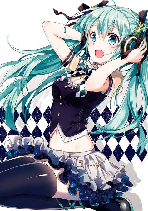 Well is it okay if i can get ur email first? yunco vocaloid hatsune miku cleavage headphones thighhighs ...