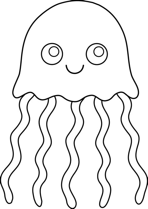 Printable nature coloring pages coloring page for both aldults and kids. Cute Jellyfish Drawing at GetDrawings | Free download