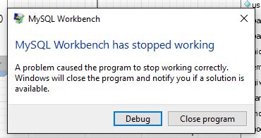 Fix this problem by taking a closer look at the solutions pubg is an amazing multiplayer action game, but many users reported pubg crashing while in this can be a huge problem and cause you to lose your match. database connection - MySQL Workbench has stopped working ...