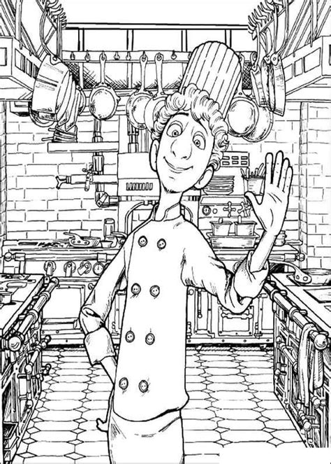 Family, people and jobs coloring pages. Cook #91896 (Jobs) - Printable coloring pages