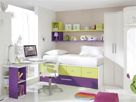 A bed with yellow drawers underneath provide storage for toys and other items. Modular Children's bedroom Furniture | Childrens bedroom ...