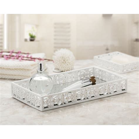 Compared with traditional jewelry tray, our dressing table tray offers a stylish way to store your jewelry, while putting it on display, perfect for storing rings, earrings and bracelets. House of Hampton Mirror Janette Vanity Mirror Bathroom ...