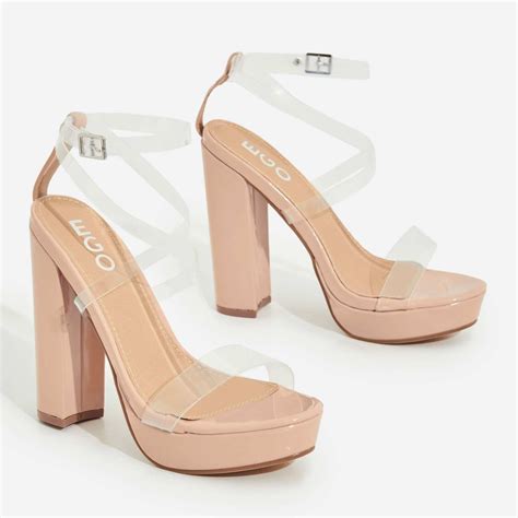 … bumble works only on du and is blocked by etisalat. Bumble Perspex Platform Block Heel In Nude Patent - Shoes Post