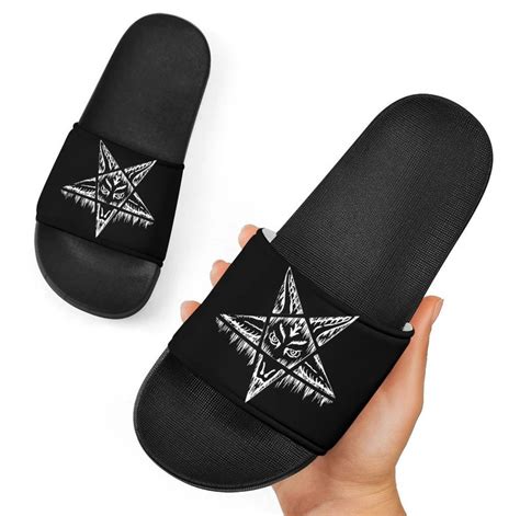 Check out our satan shoes selection for the very best in unique or custom, handmade pieces from our sneakers & athletic shoes shops. Satanic Pentagram Slippers-Satanic Shoes-Satanic Gifts | Etsy