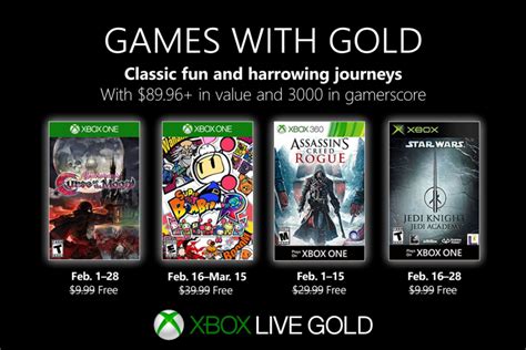 Todos son retrocompatibles, lo que quiere decir que aunque sean para xbox 360 también se. Juegos gratis para Xbox One y Xbox 360 en febrero de 2019 con gold