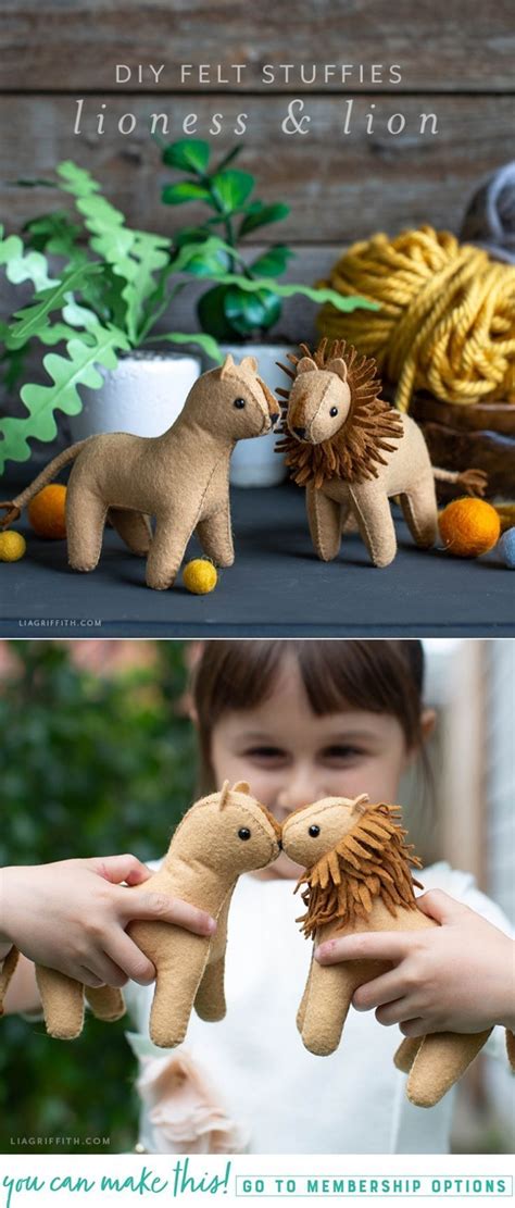 Don't be afraid to keep going over and over and. How to Make a Felt Lion & Lioness - Pattern and Tutorial ...