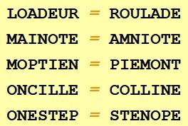 Sélection d'anagrammes de l'ODS8