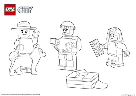 10 page sampler pack variety coloring collection 1 title: Lego City Cherif And Prisoner Coloring Pages Printable