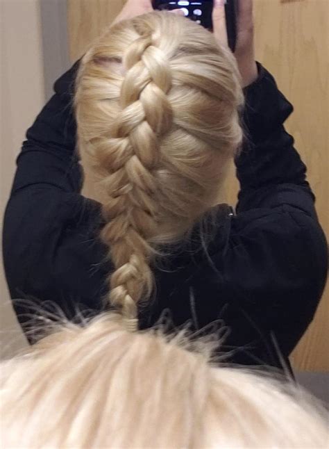 To add a bit more volume to your hair, consider quickly curling the hair before braiding it. A friend at work braided my hair. I've never had it ...