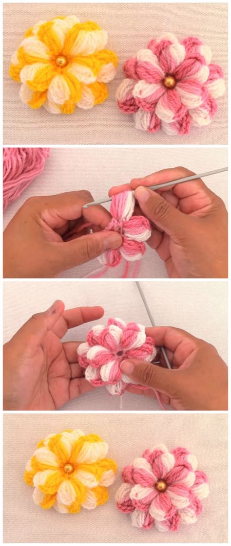 How to make colourful crocheted. Super Easy Crochet Flower Tutorial