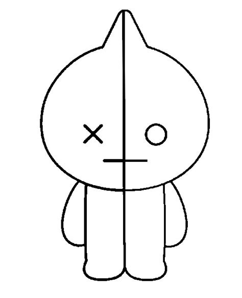 Tata, cooky, van, koya, rj, shooky, mang and chimmy will be happy to meet you on the coloring pages. Kleurplaat BT21 : Van 9