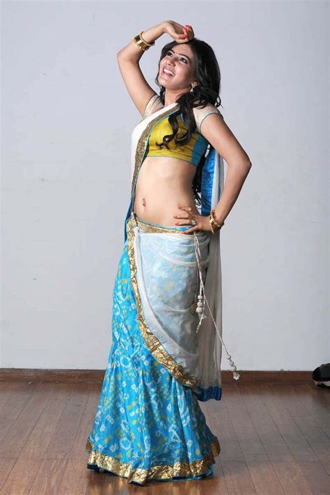 Samantha in jabardasth movie unseen photoshoot images , samantha in white saree navel show photos , hd images , hot pics. MY INDIA ACTRESS: Samantha Latest Hot Navel Stills in Saree