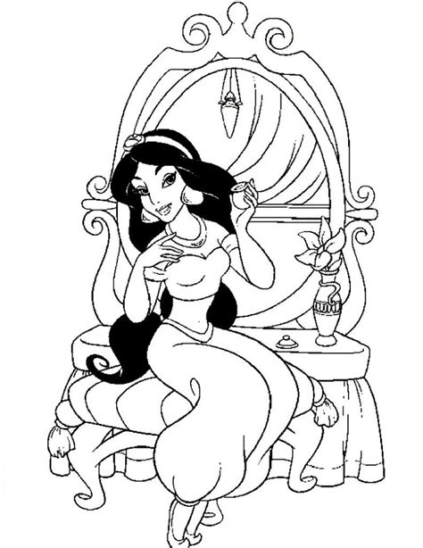 Collection of beautiful jasmine coloring pages. Free Printable Jasmine Coloring Pages For Kids (With ...