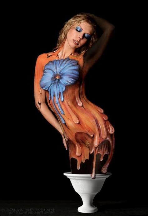 It means that in women the hip line is the broadest part of the body, and a narrower waist appears by contrast, while in men the broadest part is the shoulder line, and the waist is hardly different from the hips. Melting Human Body Art | Body art painting, Body painting