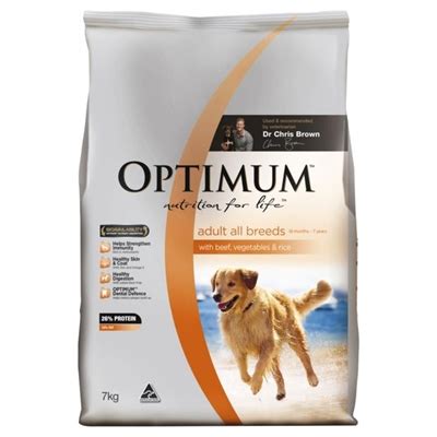 Get branded dog supplies, cat supplies and pet foods. Optimum Dog Adult Beef 7kg | Pet Food Reviews (Australia)