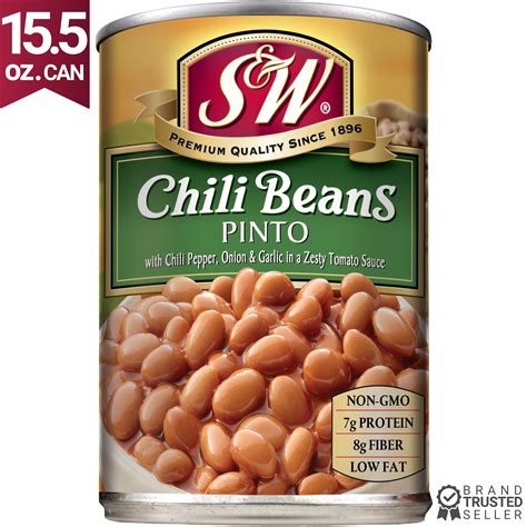 Add garlic and cook until fragrant, about 30 seconds. S&W - Pinto Chili Beans - 15.5 Oz. Can - Walmart.com ...