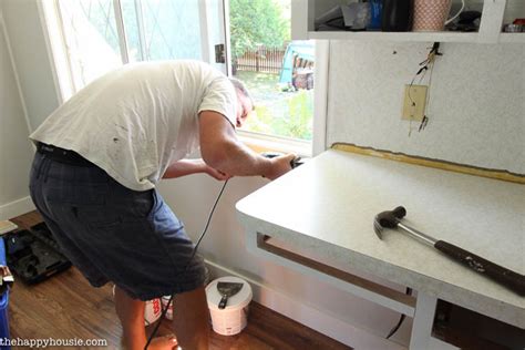 Take your time and get it right. How to Install New Countertops on Old Cabinets - The Happy ...