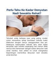 Apa itu kadar denyutan nadi? Perlu Tahu Ke Kadar Denyutan Nadi Sewaktu Rehat.docx ...