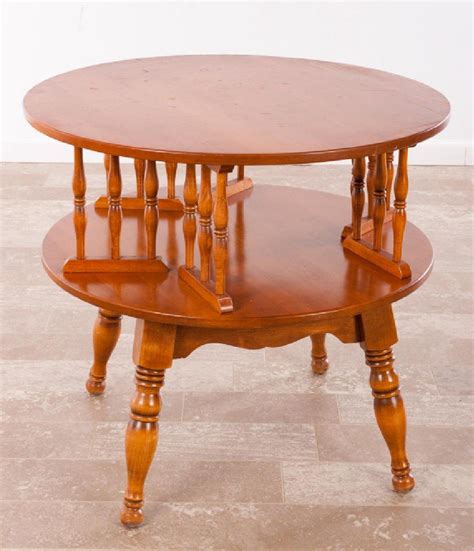 If you want a round end table with a transitional, serene vibe, braemore is for you. Ethan Allen Round Revolving Drum Table | Drum table, Table ...