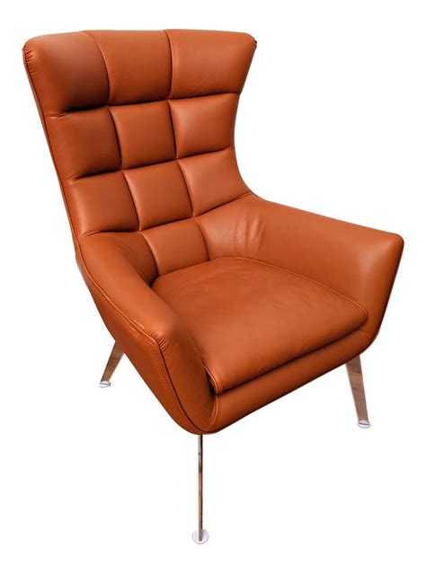 Great savings & free delivery / collection on many items. Contemporary Calia Italia Leather & Chrome Wingback Chair ...