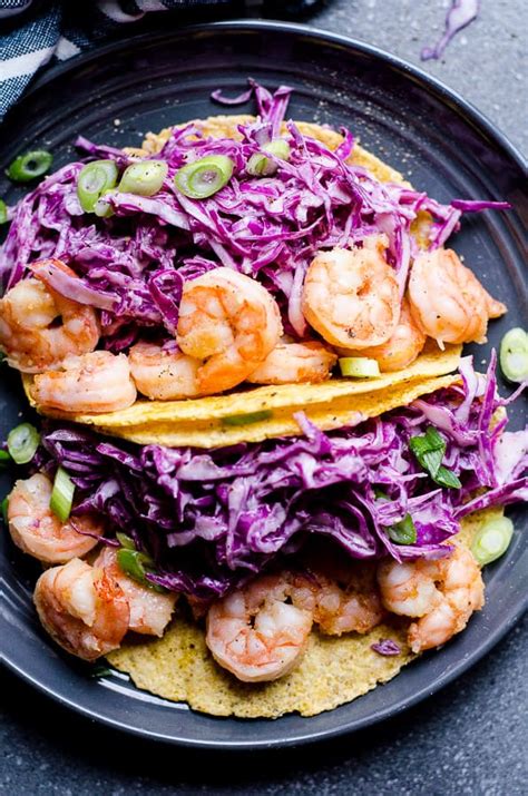 Simple slaw recipe for fish tacos. Easy Shrimp Tacos with Slaw - iFOODreal