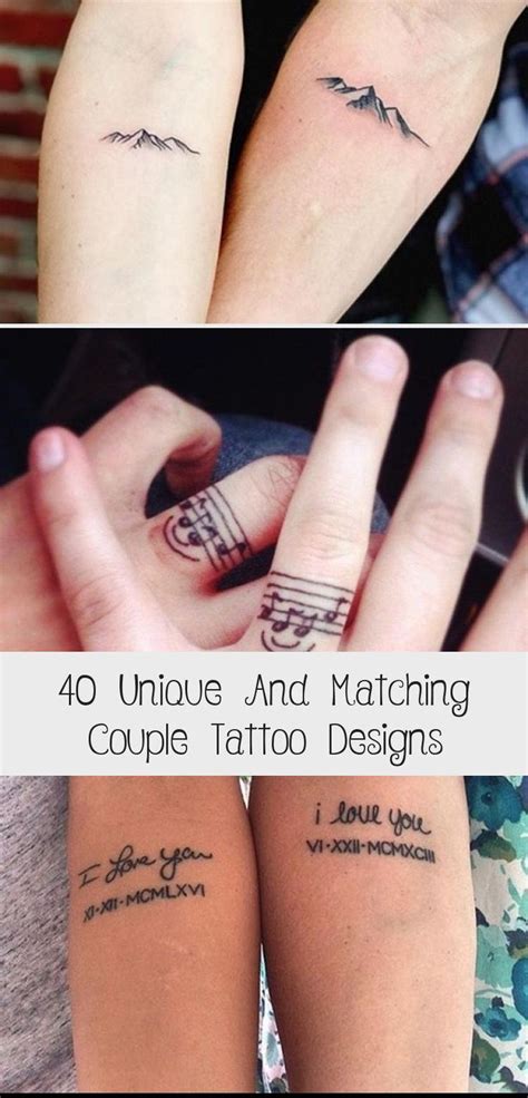 These matching tattoo ideas are great for couples, friends, and family members — from quotes to symbols, numbers, and more. 40 Unique And Matching Couple Tattoo Designs in 2020 ...