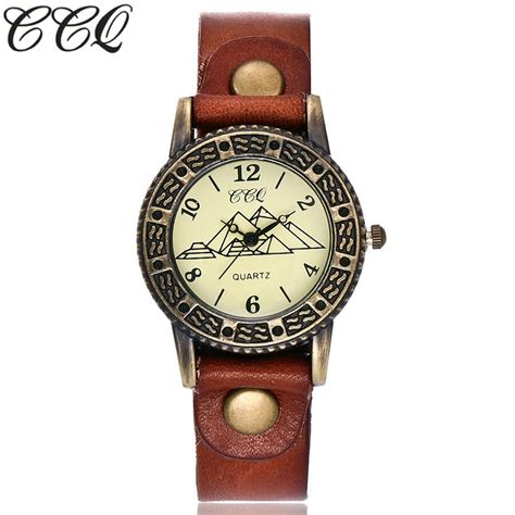 Check spelling or type a new query. CCQ Brand Fashion Bronze Dial Pyramid Watch Unisex Casual ...