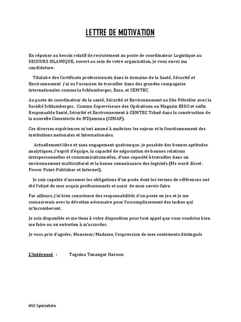 Gratuit sur créer un cv ⭐ téléchargez cet exemple de lettre de motivation pour le poste : Lettre De Motivation Candidature Esprit D'équipe / Lettre ...