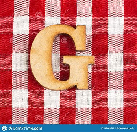 Light blue checkered fabric closeup , tablecloth texture. Letter G Of The Alphabet - Texture Of A Red And White ...