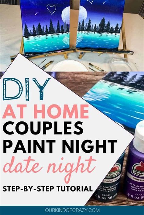 A materials list is provided and you can print a picture of the completed painting to use as a personal reference if needed. Couples Painting Date Night At Home: Paint & Sip Couple's ...