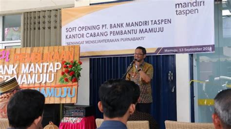 Sisihkan gaji dan thr, mandiri grup donasi korban corona rp 17 miliar. Bank Mandiri Taspen Buka KCP di Mamuju - Tribun Timur