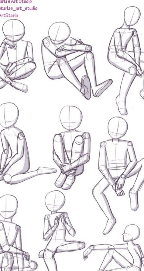 Let's begin with the reviews! Casual Sitting Pose Drawing Reference / The most common sitting pose drawing material is paper ...