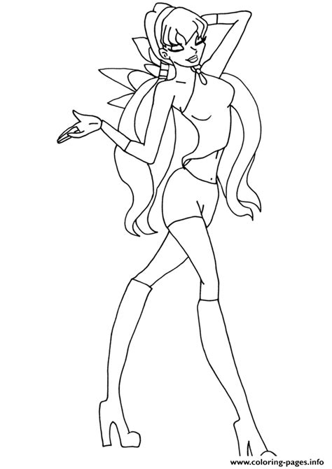 She has long, blonde hair and her powers involve manipulating light and using energy from the sun and moon. Stella Winx Winx Club Coloring Pages Printable