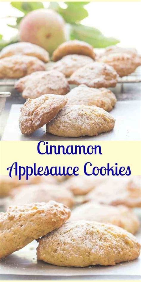 And you can never go wrong with applesauce cookies. Cinnamon Applesauce Cookies, fast, easy and what a delicious cookie recipe. Moist almost cake ...