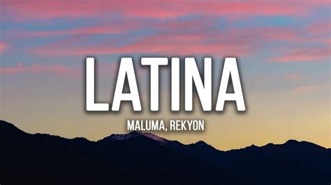 Video oficial de latina de reykon feat. Reykon, Maluma - Latina (Lyrics / Letra) - YouTube