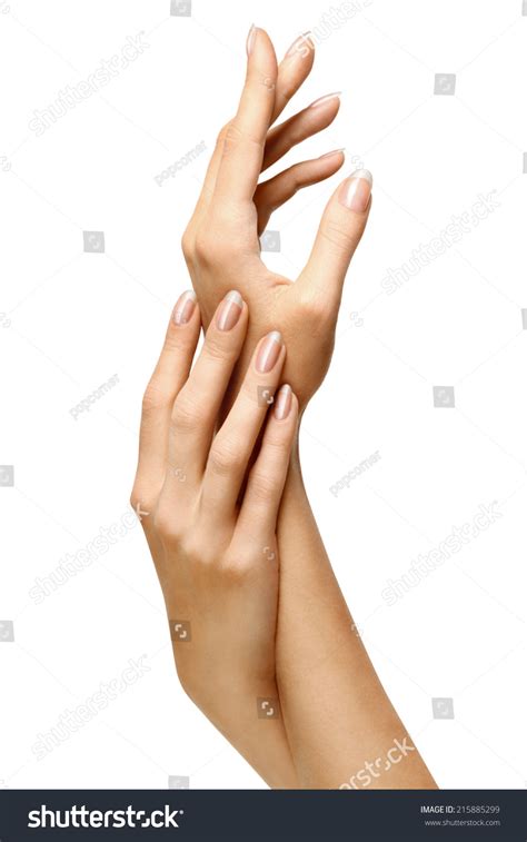 Download in under 30 seconds. Beautiful Female Hands Natural Transparent Manicure Stock ...