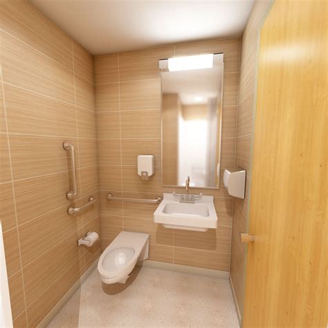 All bradley lavatory fixtures are designed so that ada toe and knee clearance starts at the wall. ADA Patient Bathroom Study | Healthcare design, Design ...