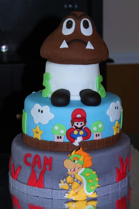 We had been looking forward to making a two tier super mario cake for a while. Creative Cakes by Lynn: Mario & Bowser Cake