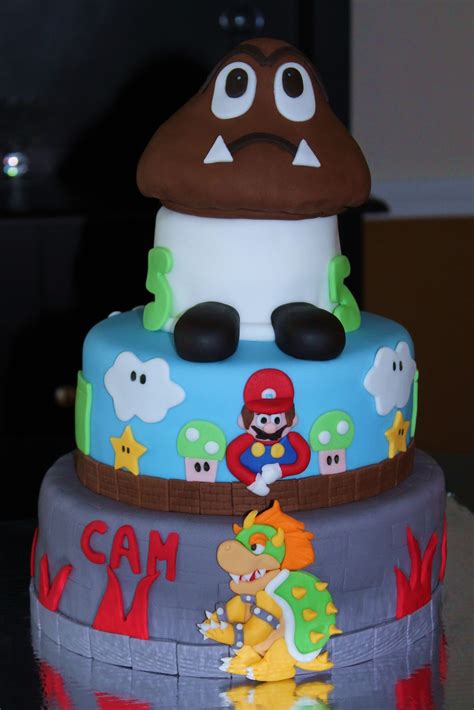 For the super mario cake, you will need fondant colored red, brown, skin tone, black, and my son loved his super mario birthday cake. Creative Cakes by Lynn: Mario & Bowser Cake